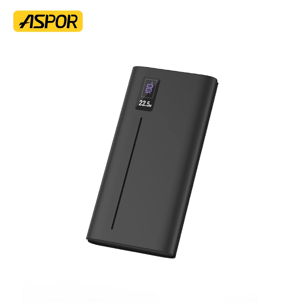Aspor A335 10000mah Fast Charge 22.5w Power Bank Black